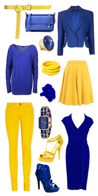 Красивая желто-синяя одежда