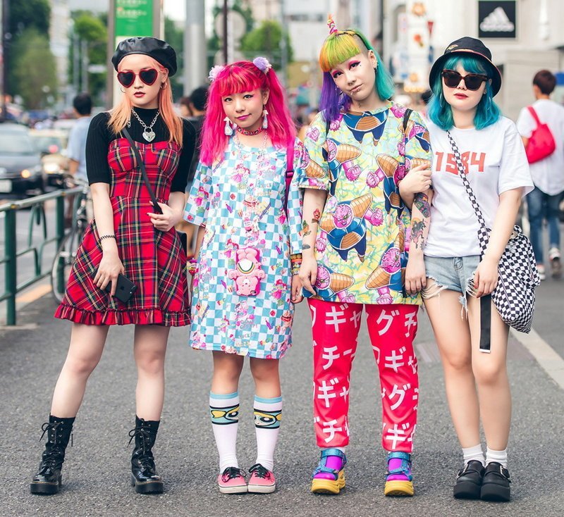 Стильные наряды японских модников