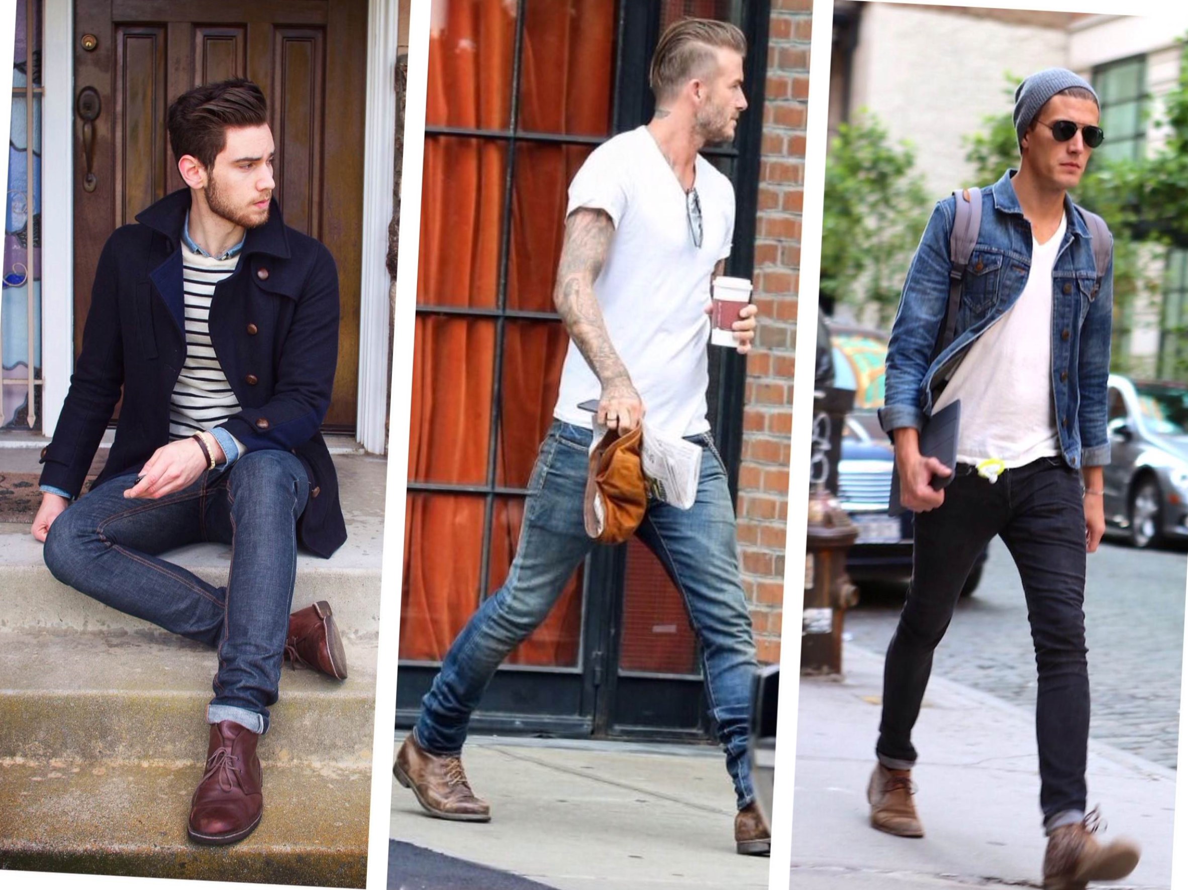 Как носить джинсы с ботинками