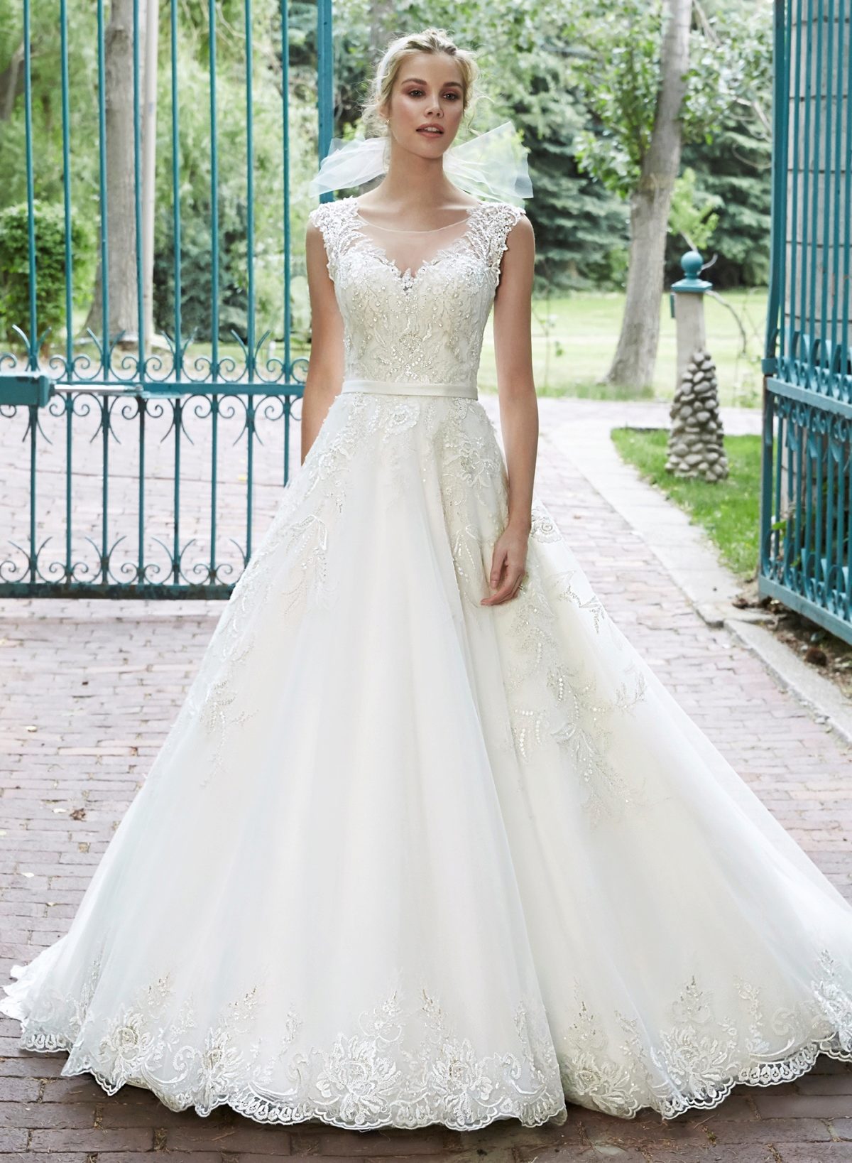 А-образное свадебное платье для прямоугольной фигуры
