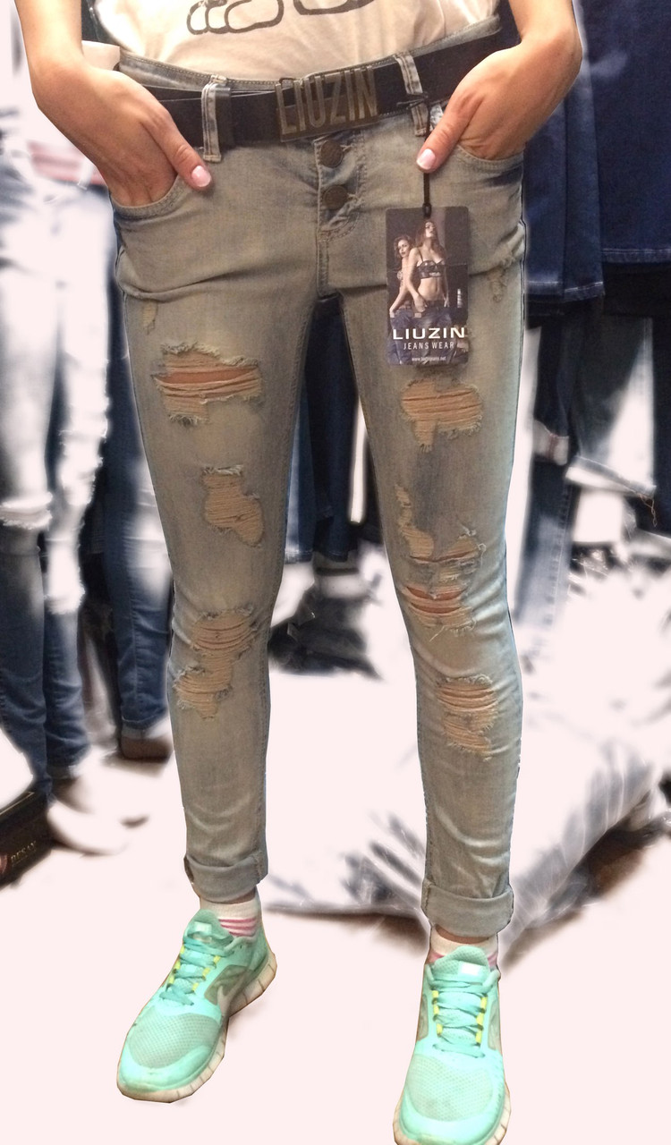 Рваные турецкие джинсы