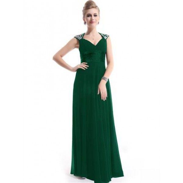 Зеленое платье с мерцающими пайетками