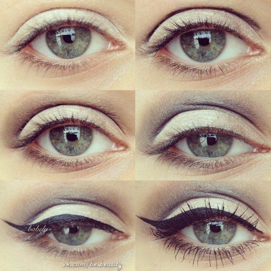 Ежедневный макияж для серых глаз
