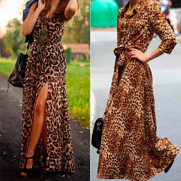 С чем носить платье с леопардовым принтом
