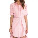Платье-рубашка розовая