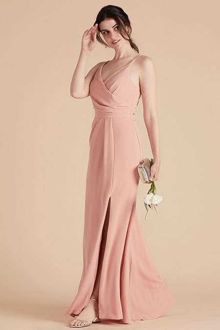Вечернее платье длинное персиковое