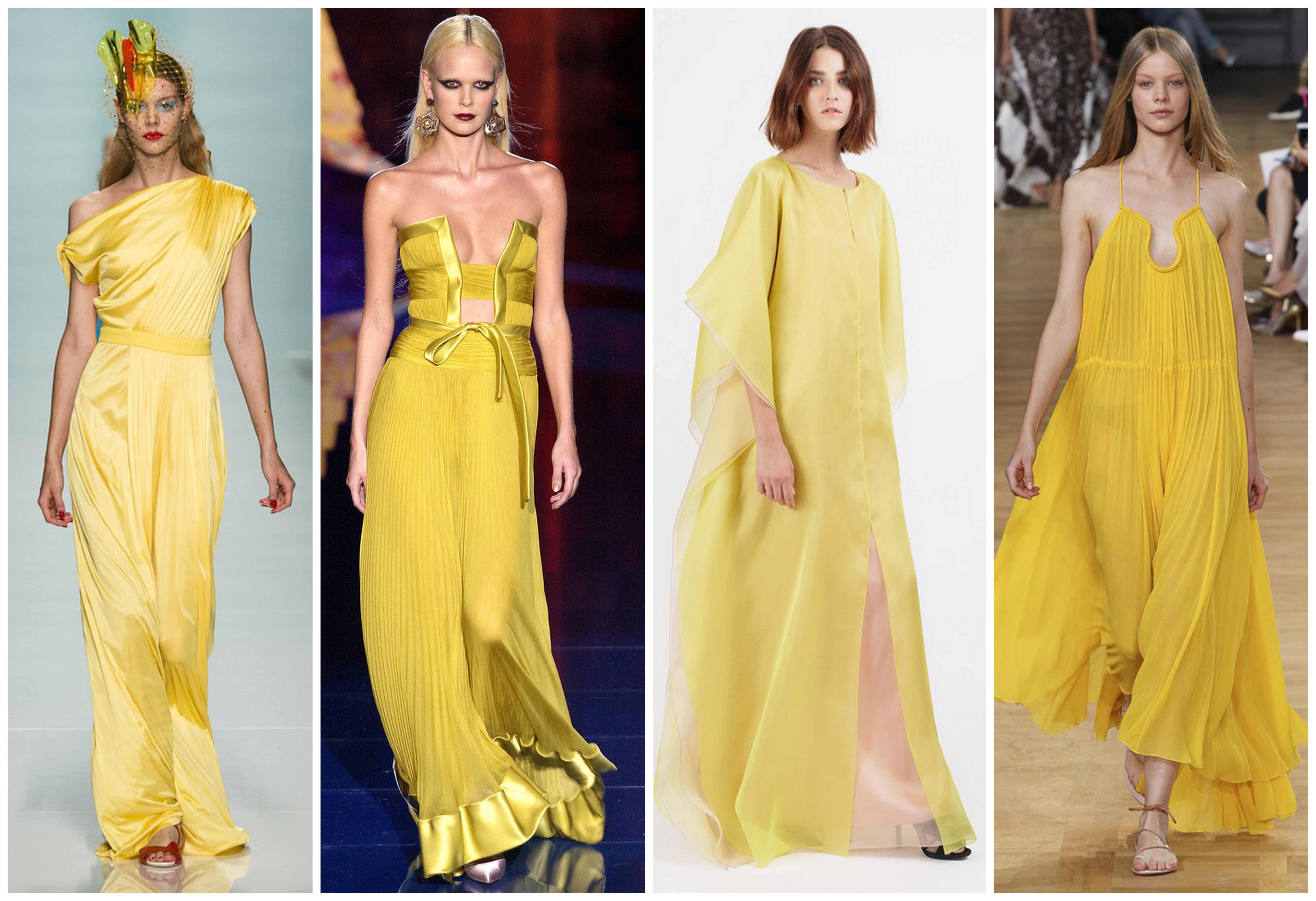 Желтое платье — 12 модных летних образов