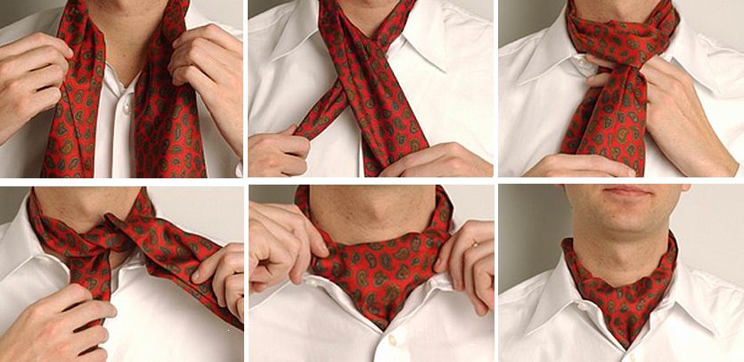Как завязать платок на шею с рубашкой