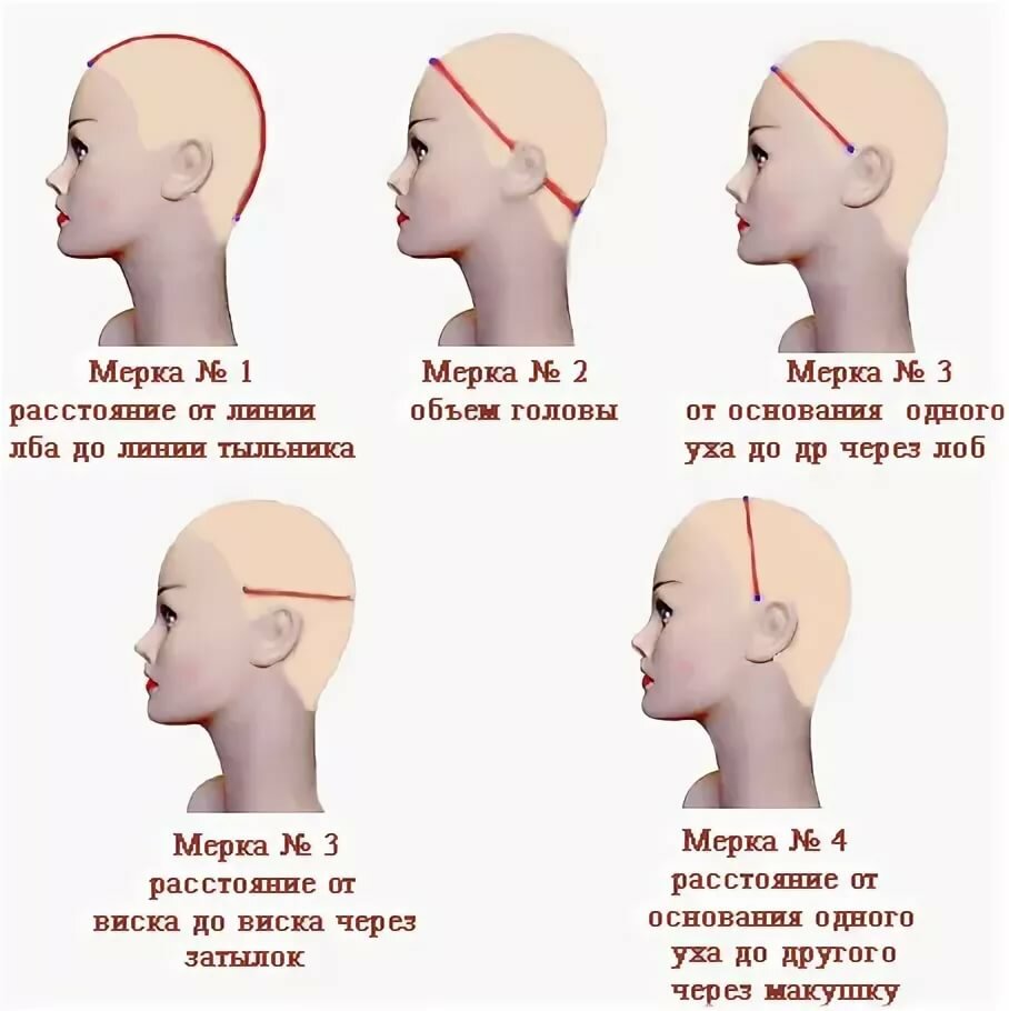 Определить затылок. Как измерить объем головы для парика. Снятие мерок головы для вязания шапки. Мерки для парика. Мерки для изготовления парика.