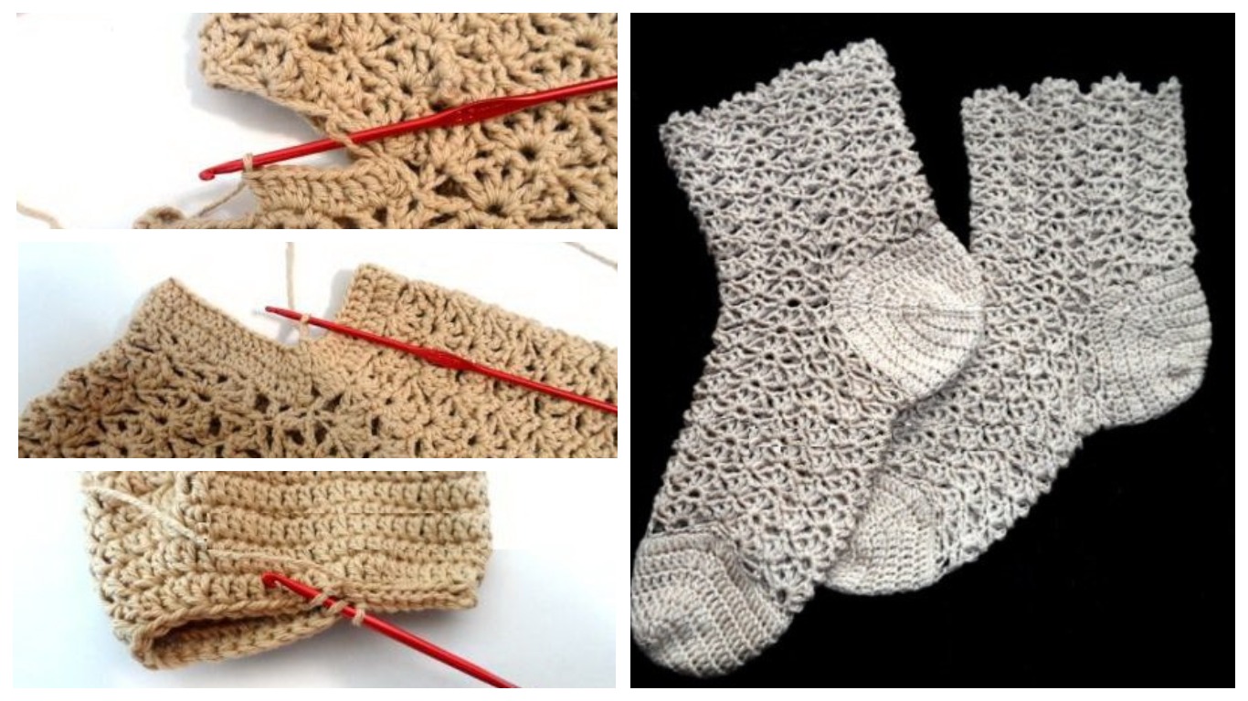 Вязание базовой модели носков на 5 спицах
