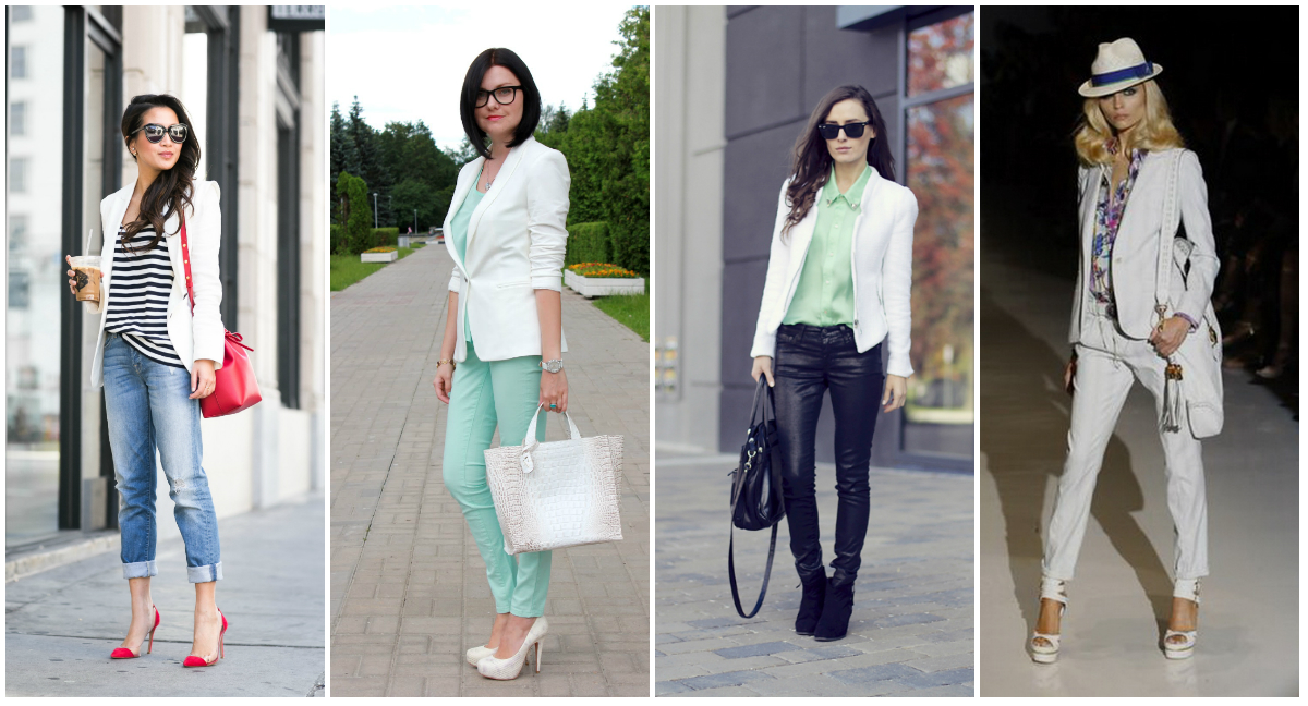 С чем носить белый женский пиджак: актуальные модели и 43 крутых образа (фото)