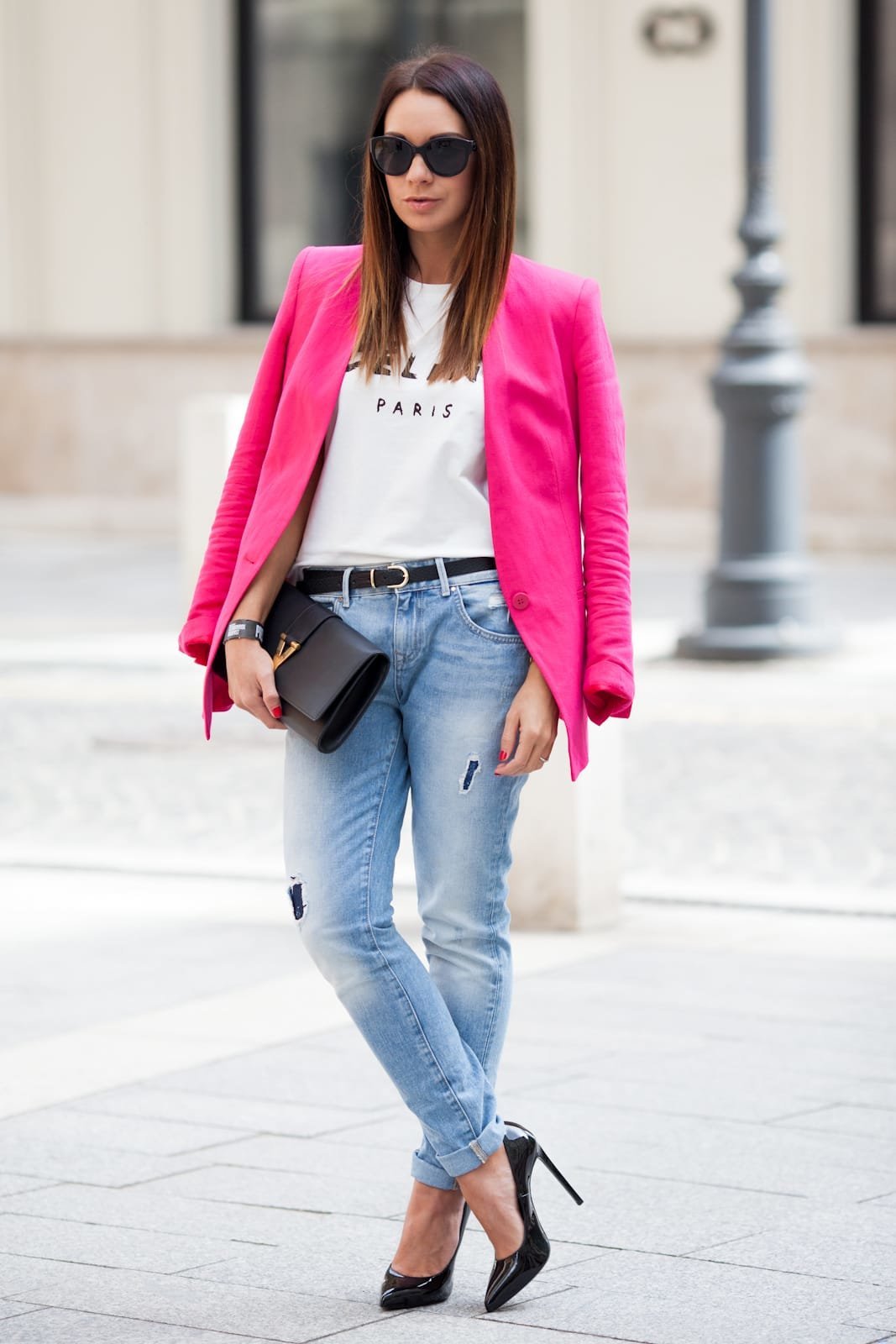 Образы с розовым пиджаком